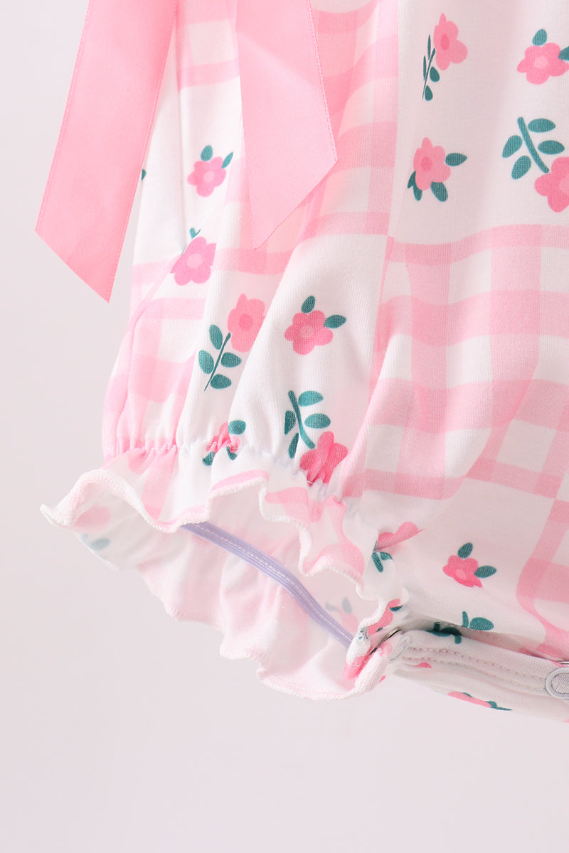 Pink Floral Ruffle Bubble - 4