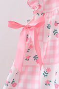 Pink Floral Ruffle Shorts Set - 2