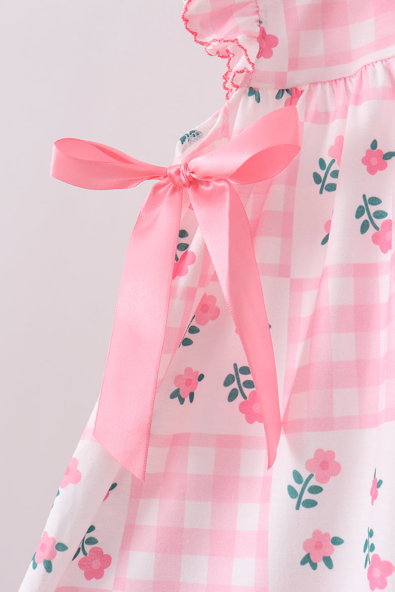 Pink Floral Ruffle Shorts Set - 2