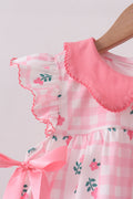 Pink Floral Ruffle Shorts Set - 4