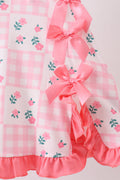 Pink Floral Ruffle Dress - 2
