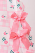 Pink Floral Ruffle Dress - 3