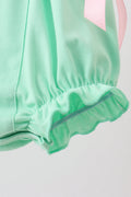 Green Butterfly Smocked Lace Bubble - 4