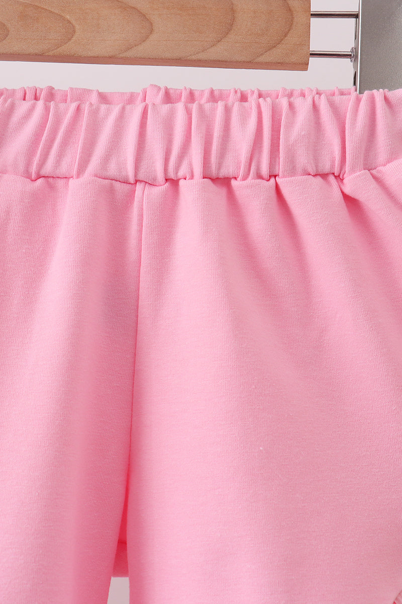 Pink Floral Ruffle Shorts Set - 2