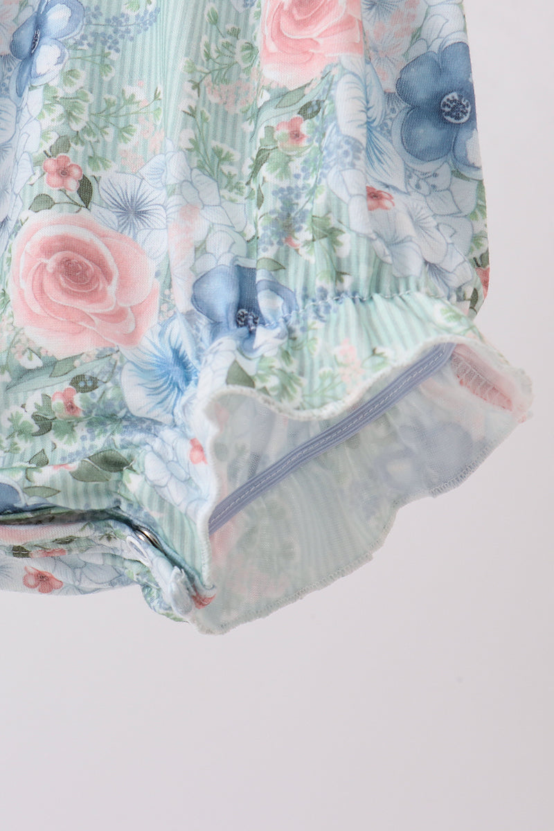 Floral Smocked Bubble - 3