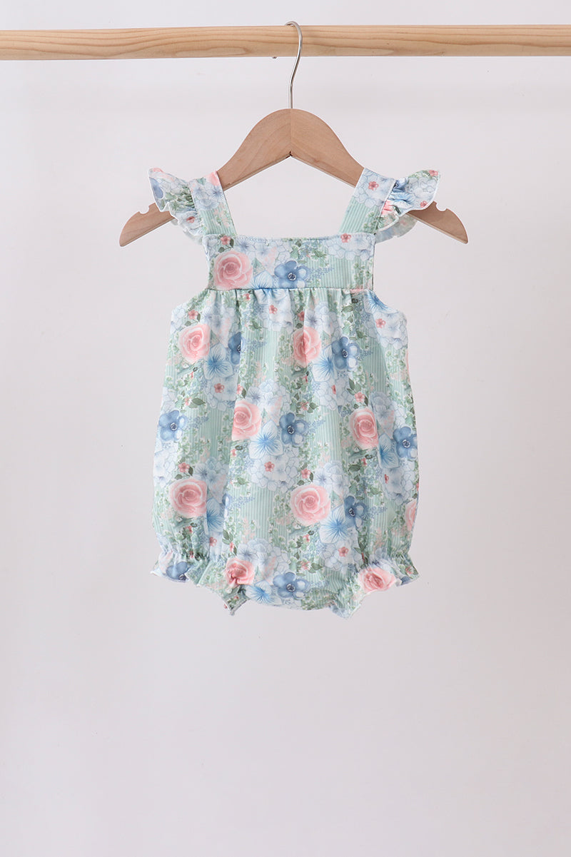 Floral Smocked Bubble - 4