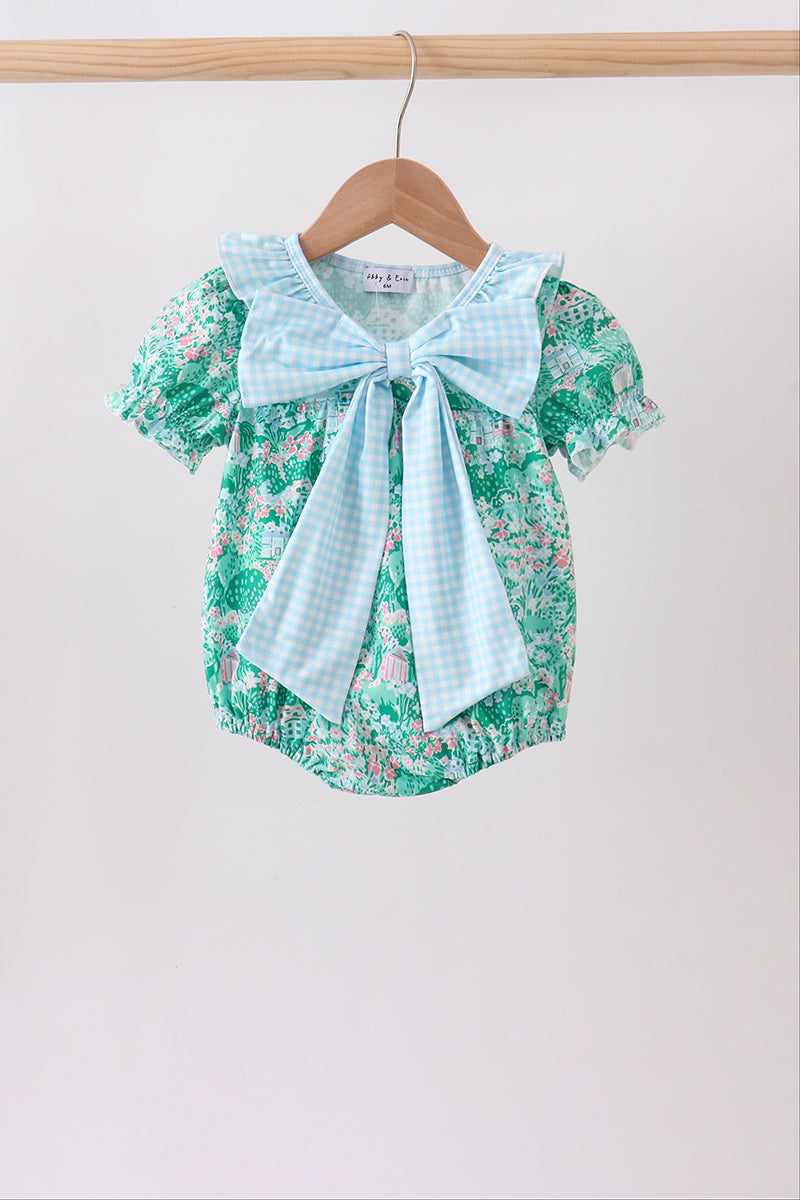 Green house floral Bow Bubble - 1
