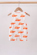 Orange Tennessee Smocked Jon Jon - 4