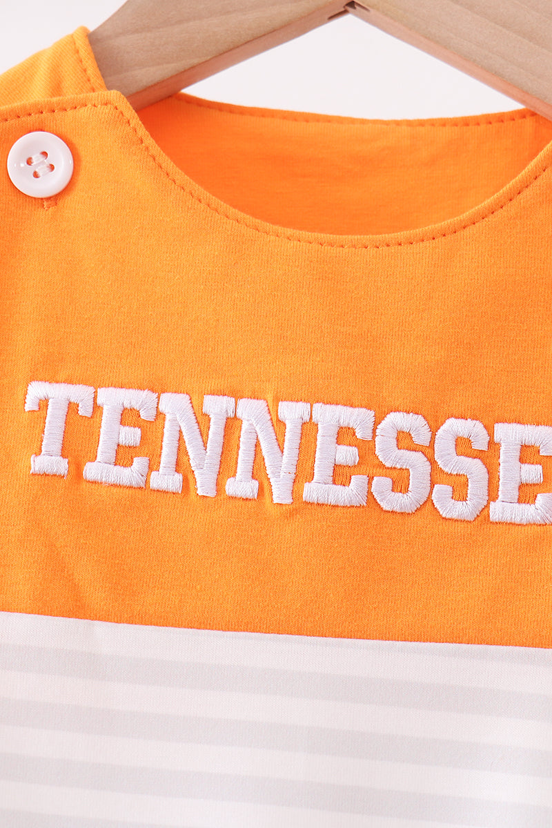 Orange Tennessee Applique Stripe Jon Jon - 4