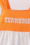 Orange Tennessee Applique Ruffle Shorts Set - 3