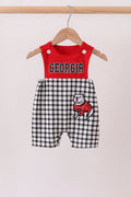Red Georgia Applique Gingham Jon Jon - 1