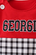 Red Georgia Applique Gingham Jon Jon - 2