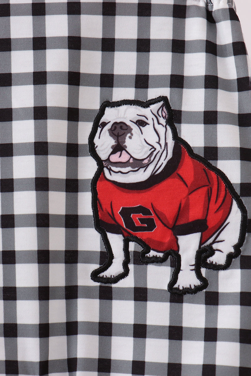 Red Georgia Applique Gingham Jon Jon - 3