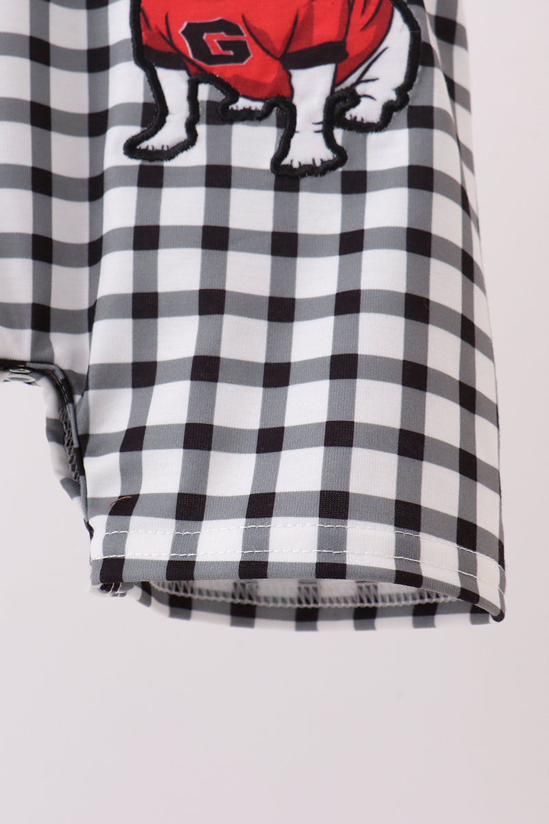 Red Georgia Applique Gingham Jon Jon - 4