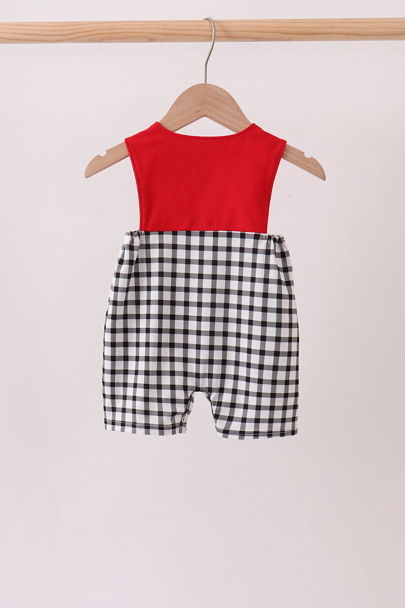 Red Georgia Applique Gingham Jon Jon - 5