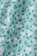 Green Floral Smocked Ruffle Shorts Set - 7
