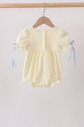 Cream smocked bubble - 5