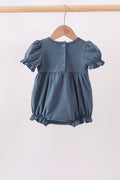 Garden Rose Smocked Ruffle Bubble - 4