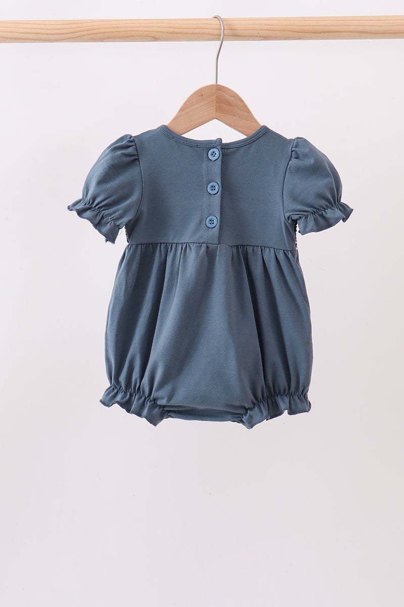 Garden Rose Smocked Ruffle Bubble - 4