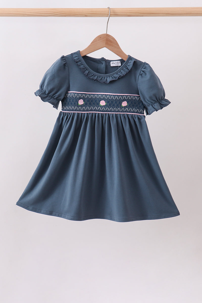 Garden Rose Smocked Ruffle Dress - 1