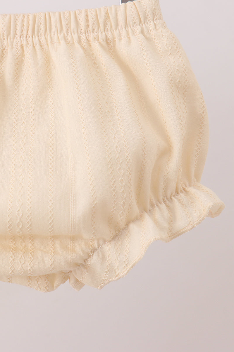 Oatmeal character french knot bloomer set - 4