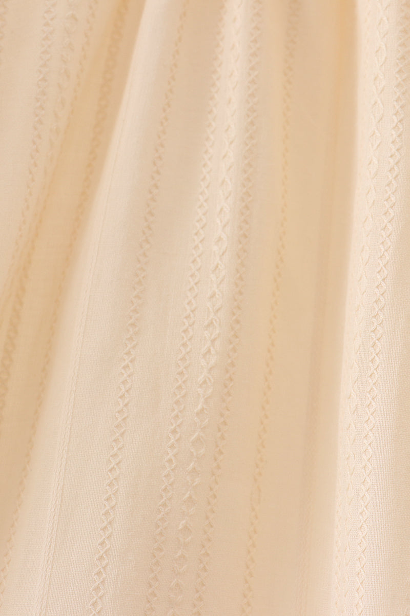 Oatmeal character french knot ruffle dress - 3