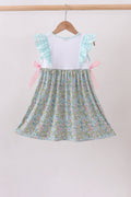 Mint Chicken Applique Ruffle Dress - 3