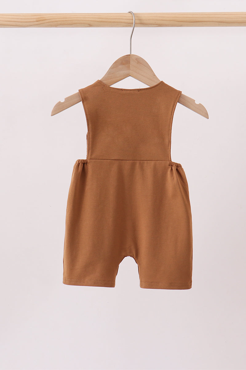 Brown Pumpkin Smocked Jon Jon - 4