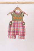Camel Pumpkin Embroidery Plaid Jon Jon - 1