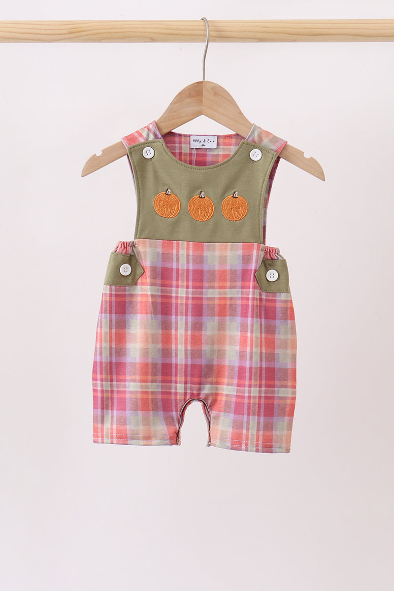Camel Pumpkin Embroidery Plaid Jon Jon - 1