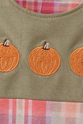 Camel Pumpkin Embroidery Plaid Jon Jon - 2