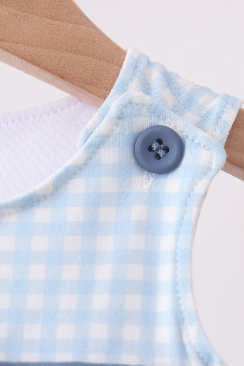 Blue Pumpkin Smocked Gingham Jon Jon - 3