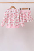 Pink Floral Bow Lace Skorts Set - 7