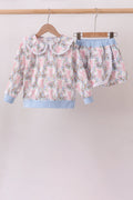 Blue Bow Lace Skorts Set - 1