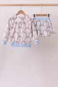 Blue Bow Lace Skorts Set - 6