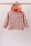 Floral Fleece Hoodie Jacket - 1