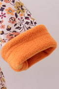 Floral Fleece Hoodie Jacket - 3