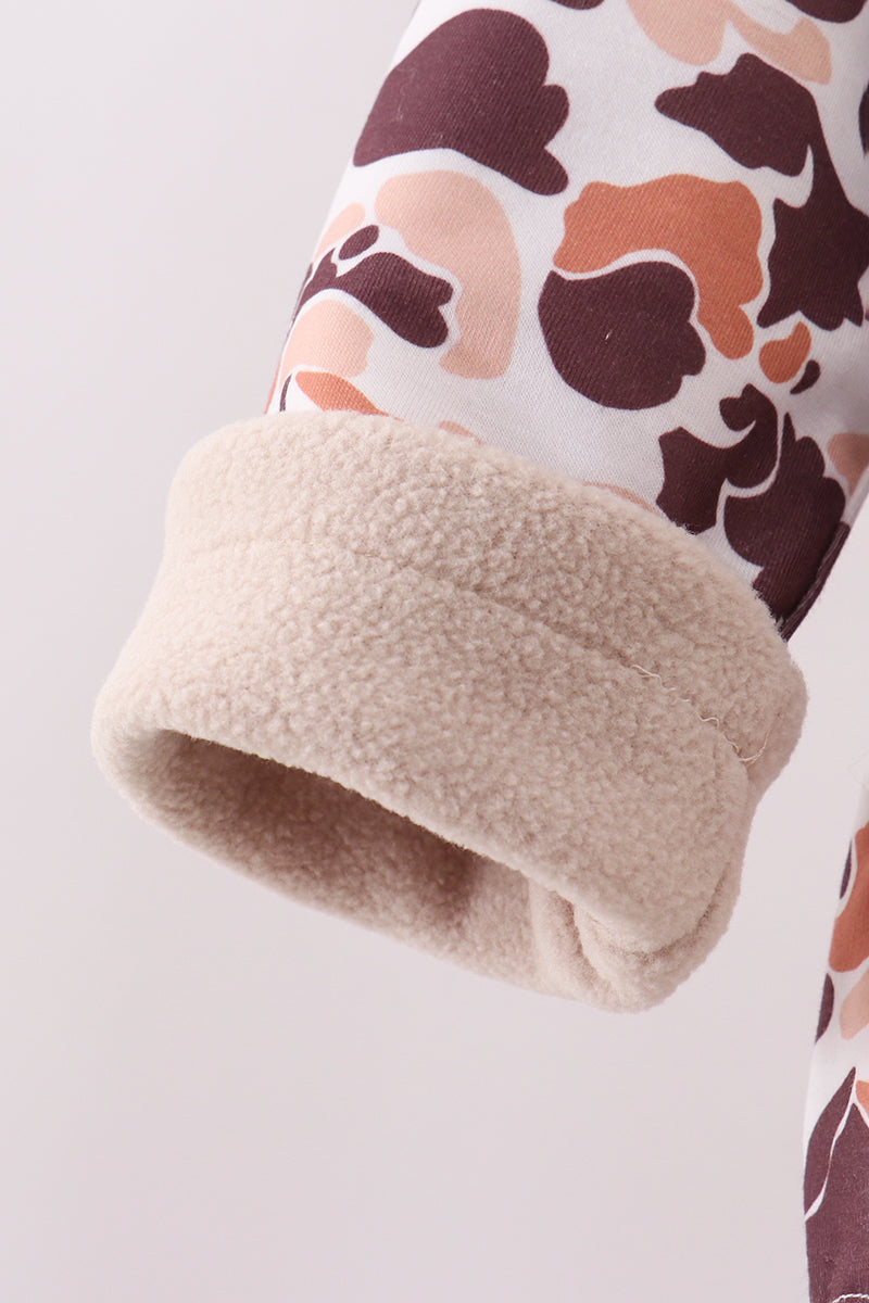 Camouflage Fleece Hoodie Jacket - 4