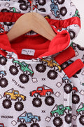 Monster truck fleece hoodie jacket - 2