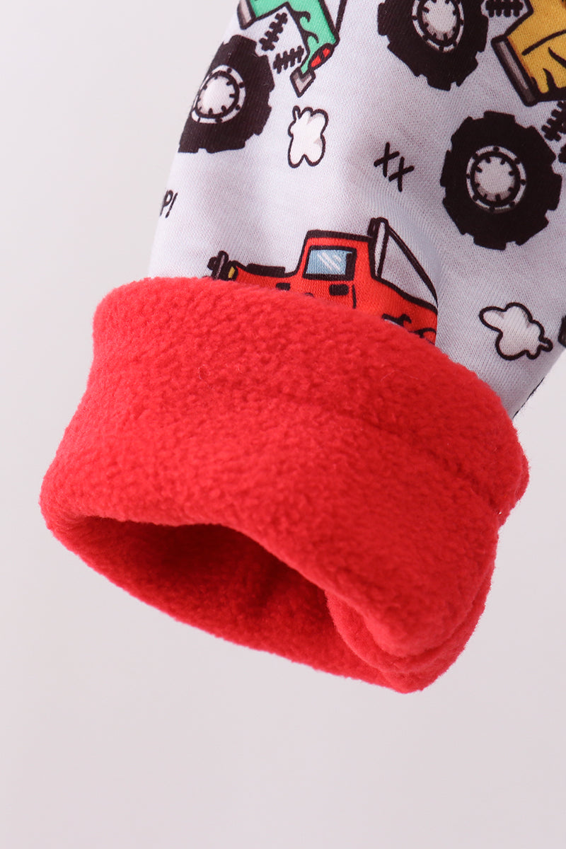 Monster truck fleece hoodie jacket - 3