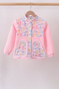 Pink Bow Fleece mom&me Jacket - 6