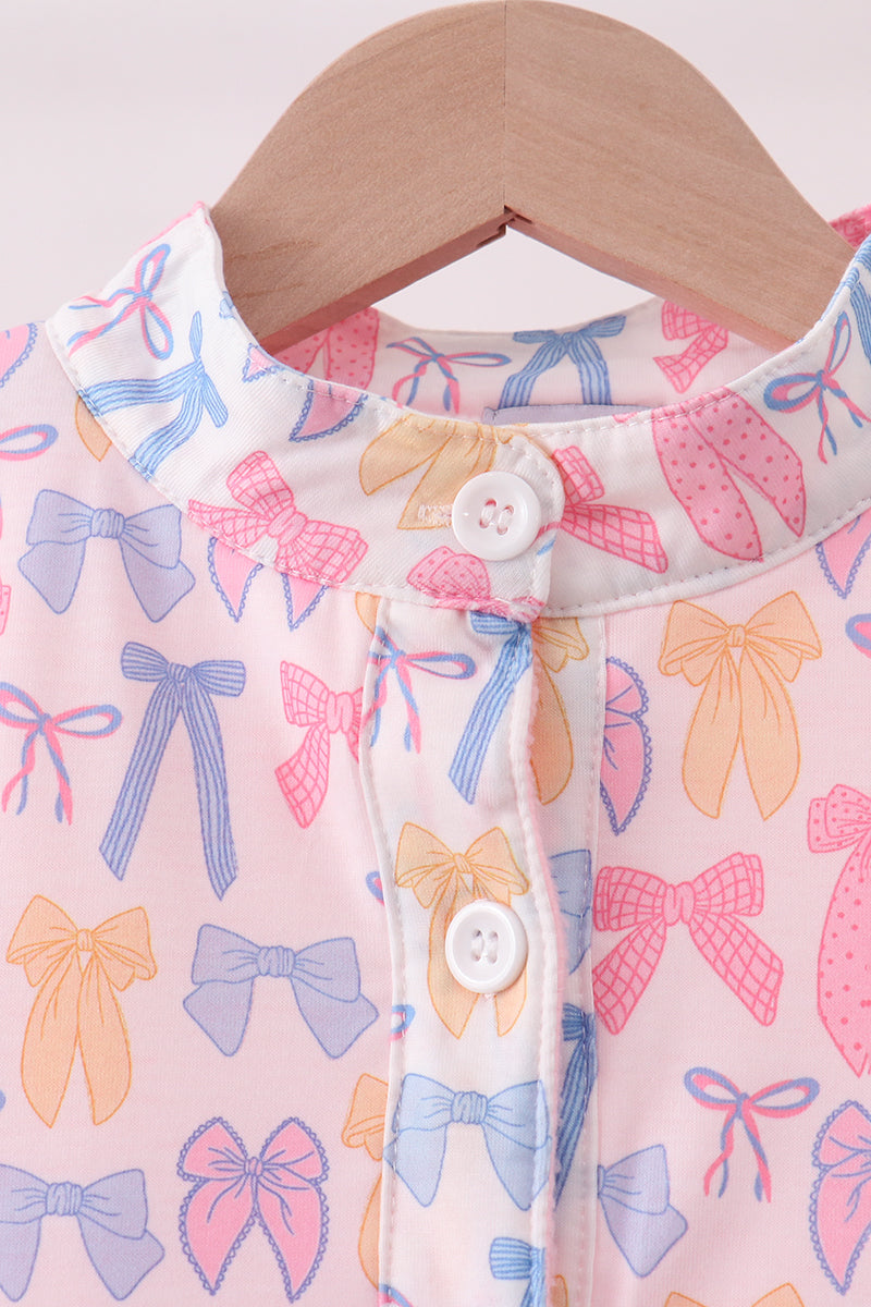 Pink Bow Fleece mom&me Jacket - 7