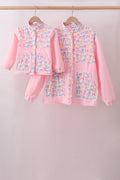 Pink Bow Fleece mom&me Jacket - 1