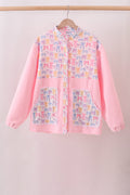 Pink Bow Fleece mom&me Jacket - 2