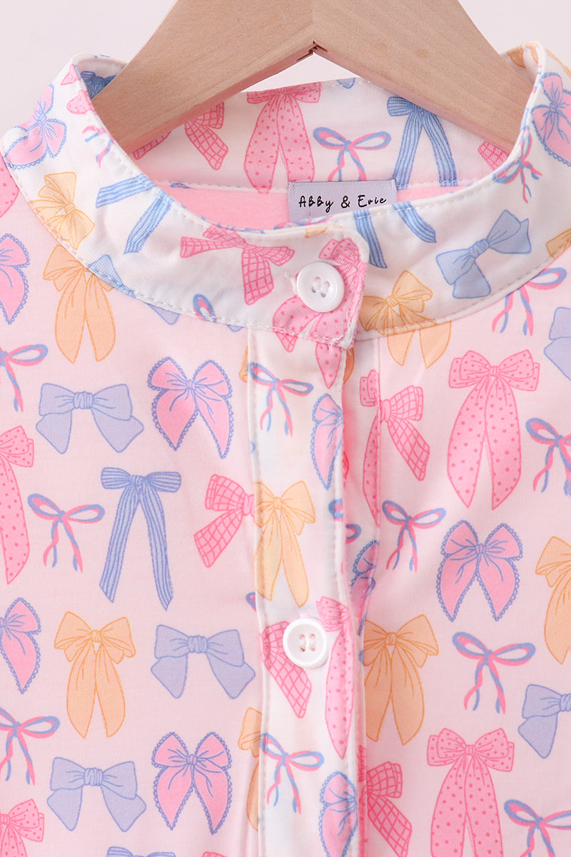 Pink Bow Fleece mom&me Jacket - 3
