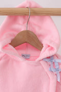 Pink Fleece Bow Coat - 2