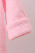 Pink Fleece Bow Coat - 3