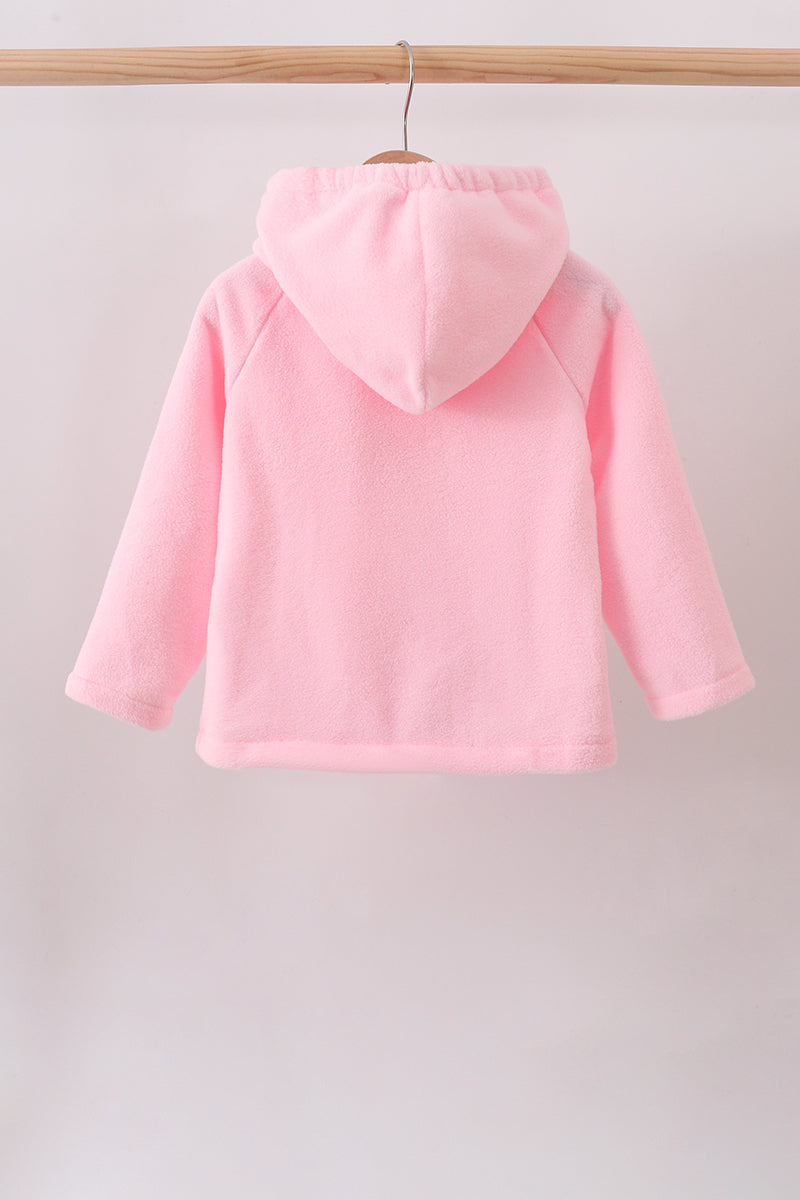 Pink Fleece Bow Coat - 6