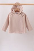 Khaki Fleece Bow Coat - 1