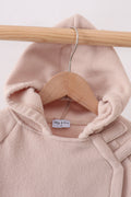 Khaki Fleece Bow Coat - 2